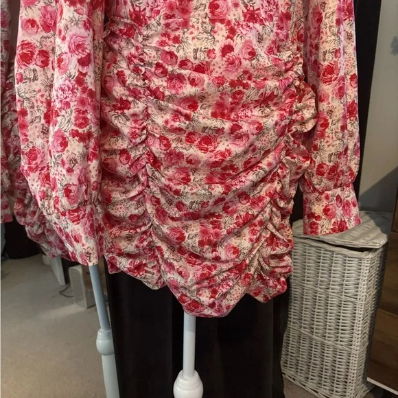 Coquette Pink Floral Backless Dress - Picture 6 of 8